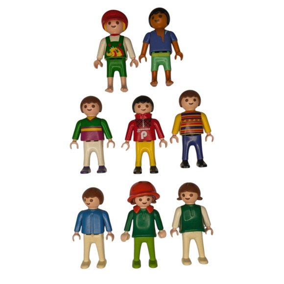 Playmobil Children Kids Figure Lot of 8 School Child 1981 1995 Set Replacement - Picture 1 of 11